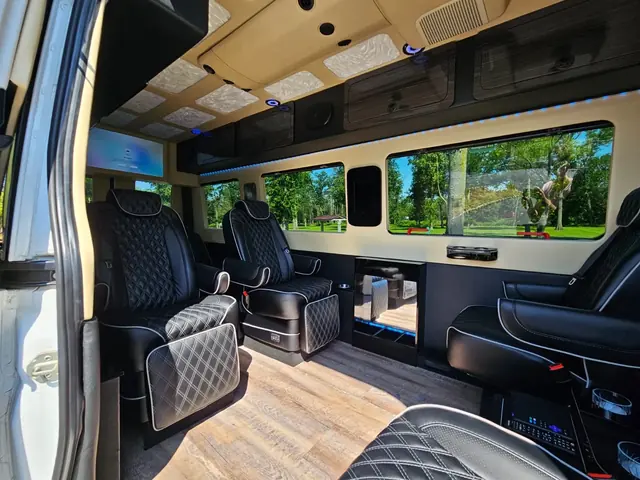 Jet Sprinter captain chairs and table, photo 54 of 75, Sprinter Service NYC