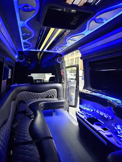 Limo Sprinter lounge seating, photo 10 of 15, Sprinter Service NYC